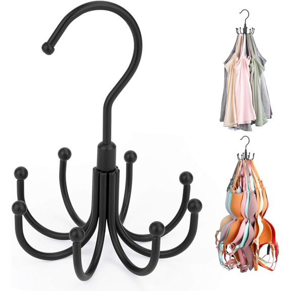 UITBDWR-Tank Top Hanger, Rotating Bra Organizer for Closet, Holds 24 Bras