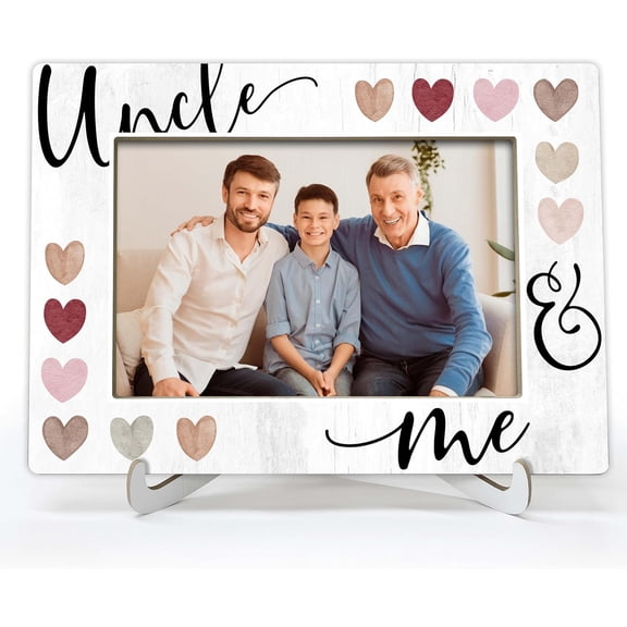 UITBDWR-Uncle Picture Frame, Uncle & Me Picture Frame, Uncle gift, Uncle Gifts from Niece Nephew, Father's Day Birthday Gifts for Uncle, Wood 4x6 Photo Frame for Desk Display -O07