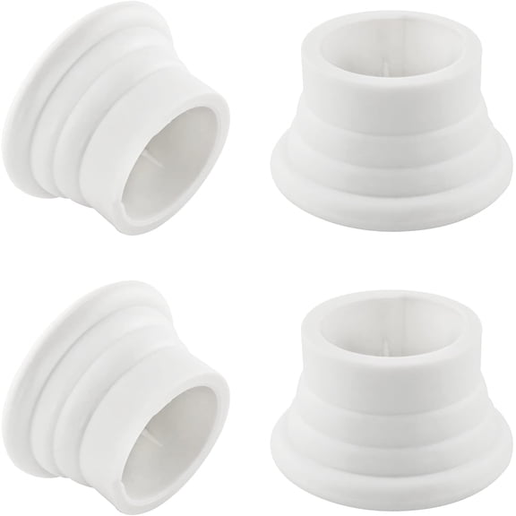 UITBDWR-Window Curtain Rod Cap 4PCS White Plastic Curtain Pole End Plug Caps Window Rod Stoppers for 26-28mm/ 1.0-1.1inch Diameter Curtain Rods, Curtain Rod End Cap, Drapery Pole End Plug