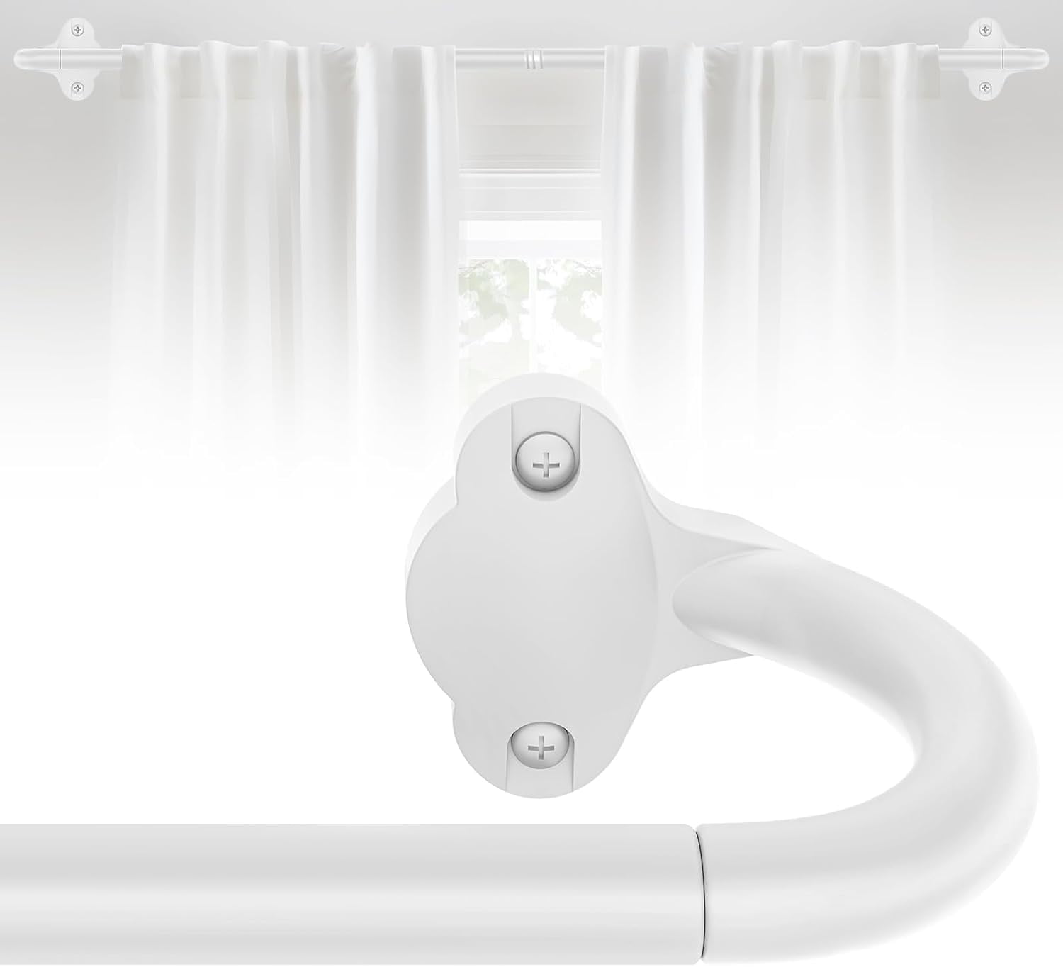 UITBDWR-Wrap Around Blackout Curtain Rod 30-45 Inch (2.5-3.75 Ft), 5/8