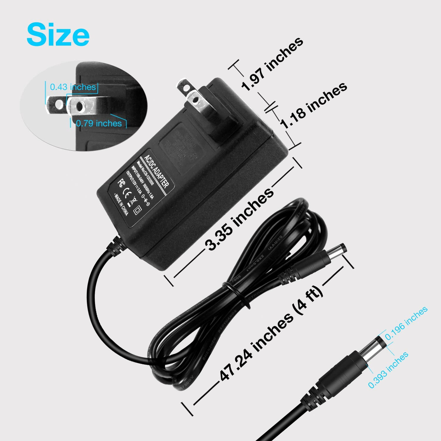 Basicvolt 12V 1A Universal Power Adapter - AC To DC, 10 Tips, Compatible With 1000mA & Below, 5.5x2.1mm Connector