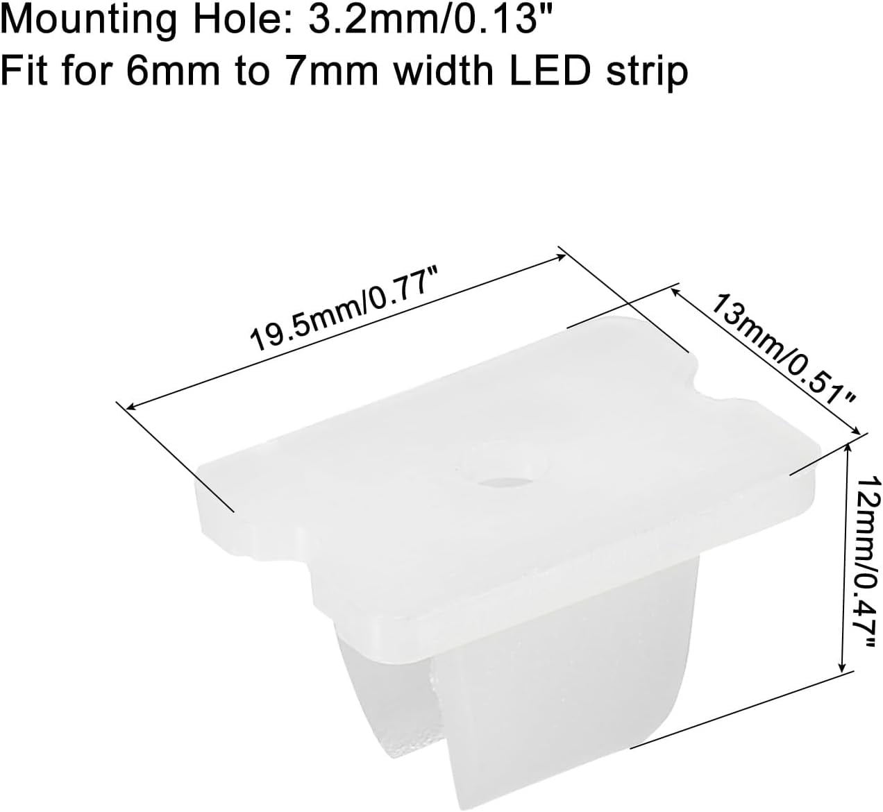 UITTG-Waterproof LED Strip Mounting Clips Holder Mounting Bracket ...