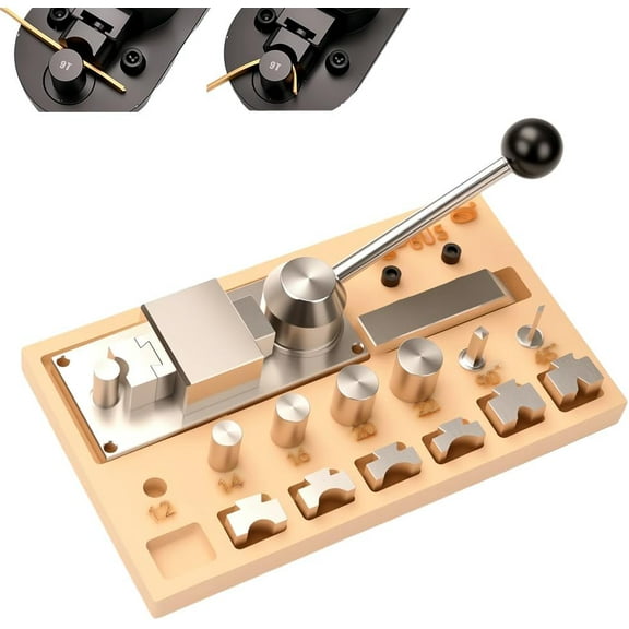 UIUSEA Professional Ring Bending Tool Set for Spoon Rings Heavy Duty for Jewelry Making Ring Bender Machine Ring Making Kit with Nylon Dies for Earrings & DIY Crafts (Second Generation-Wooden)