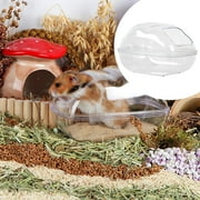 UIX Hamster Small Animal Sand Bath Box Bathtub Critter's Bathroom with Bath Sand and Scoop Accessories for Mice Hedgehog Lemming Gerbils Or Other Small (Large)