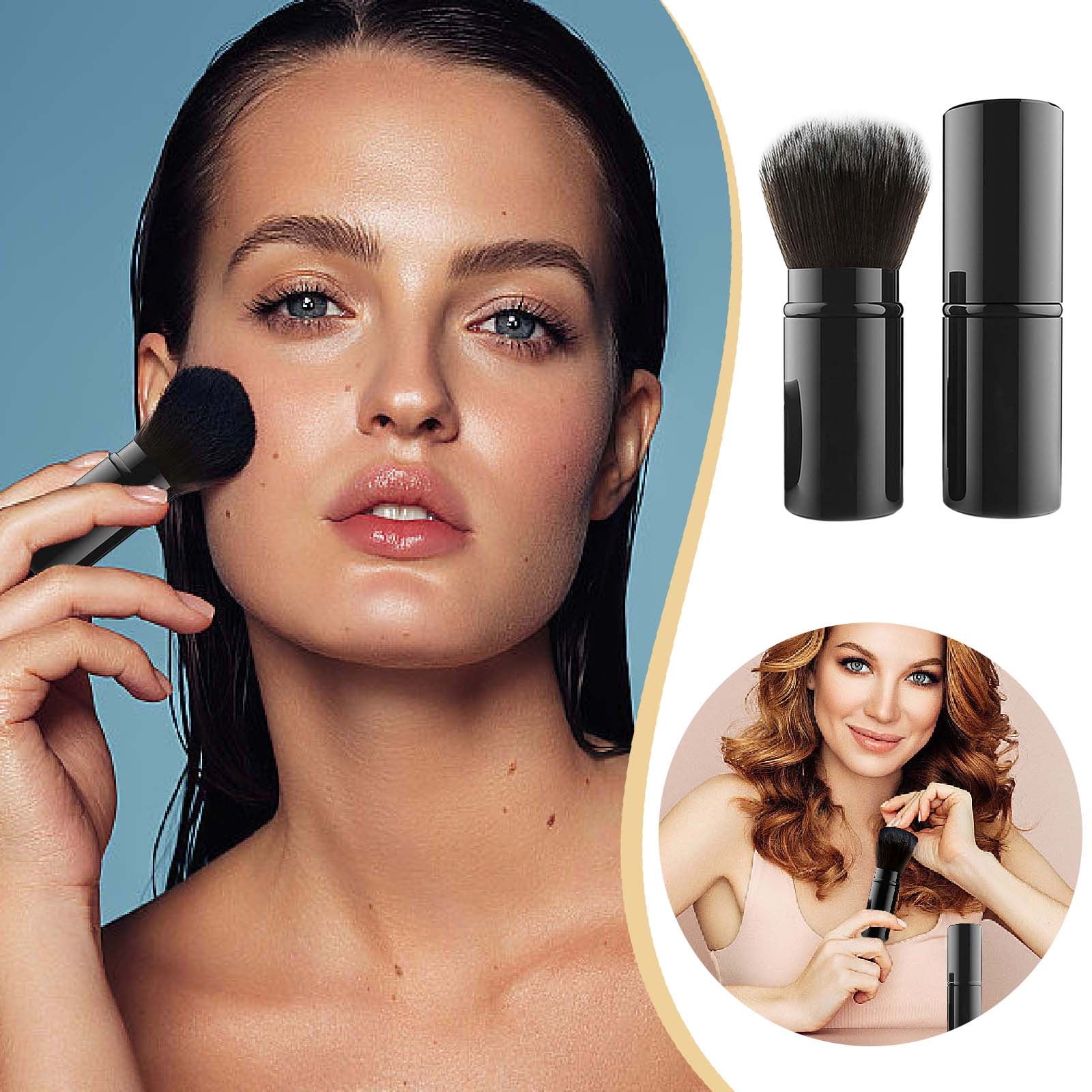 UIX Retractable Makeup Brush Travel Face Brush Portable Powder