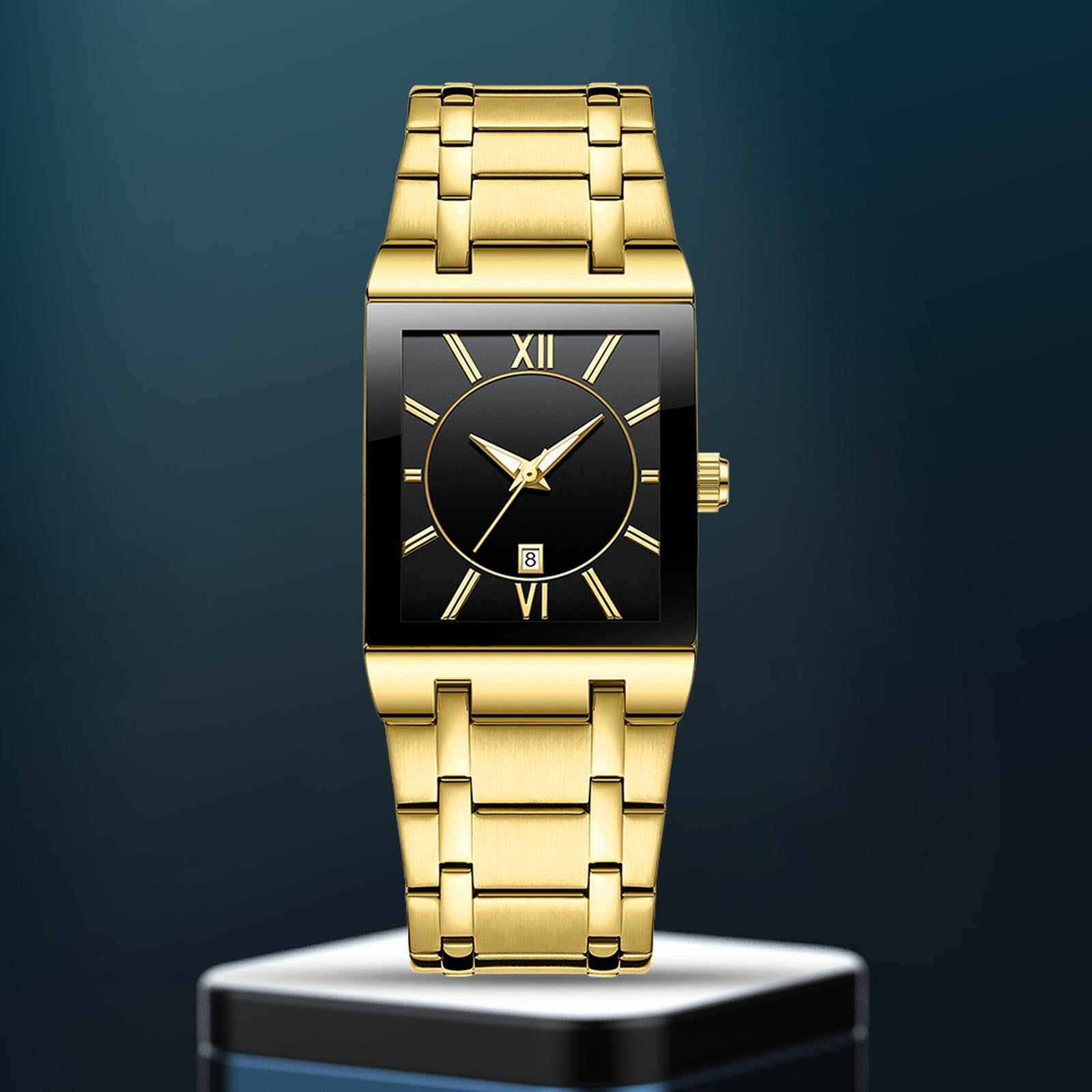 Steel Strap Square Quartz Wristwatch Fashion Casual Business Shop Our Business-Style Factory 44mm Square Quartz Watch main image 3