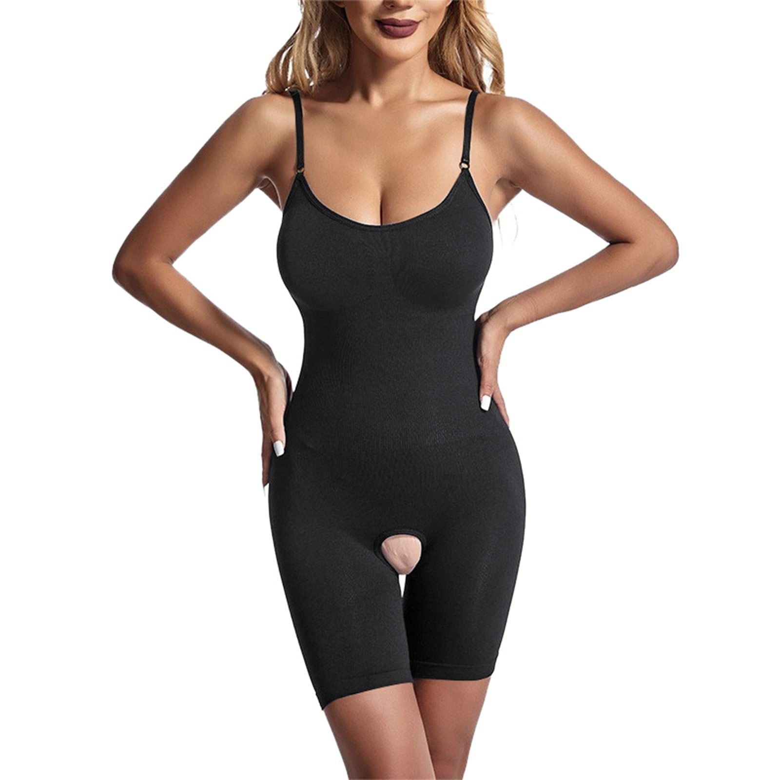 UIX Women Body Tight Solid Color Lifting Supporting Open Straps Shorts