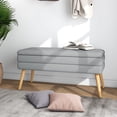 thumbnail image 1 of UIXE 40.92" Storage Ottoman Bench Bedroom Benches Storage Large Foot Stool with Wooden Legs for Entryway Living Room, Grey, 1 of 6