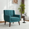 thumbnail image 1 of UIXE Accent Chair Modern Upholstered Armchair for Living Room Comfy Single Sofa Seats, Light Blue, 1 of 7