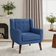 UIXE Accent Chair Upholstered Armchair Modern Chairs for Living Room, Blue