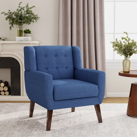 UIXE Accent Chair Upholstered Armchair Modern Chairs for Living Room, Blue