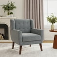 thumbnail image 1 of UIXE Accent Chair Linen Fabric Armchair for Living Room Modern Arm Chair, Gray, 1 of 7