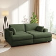 thumbnail image 1 of UIXE Chaise Lounge Indoor Upholstered Corduroy Sofa with Armrest for Living Room Bedroom, Green, 1 of 7