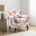 thumbnail image 1 of UIXE Floral Pattern Accent Chairs Reading Living Room Side Chair Comfy White Armchair for Bedroom, 1 of 7