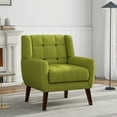 thumbnail image 1 of UIXE Modern Accent Chair Indoor Upholstered Armchair for Living Room Comfy Arm Chair Single Sofa Set, Green, 1 of 6