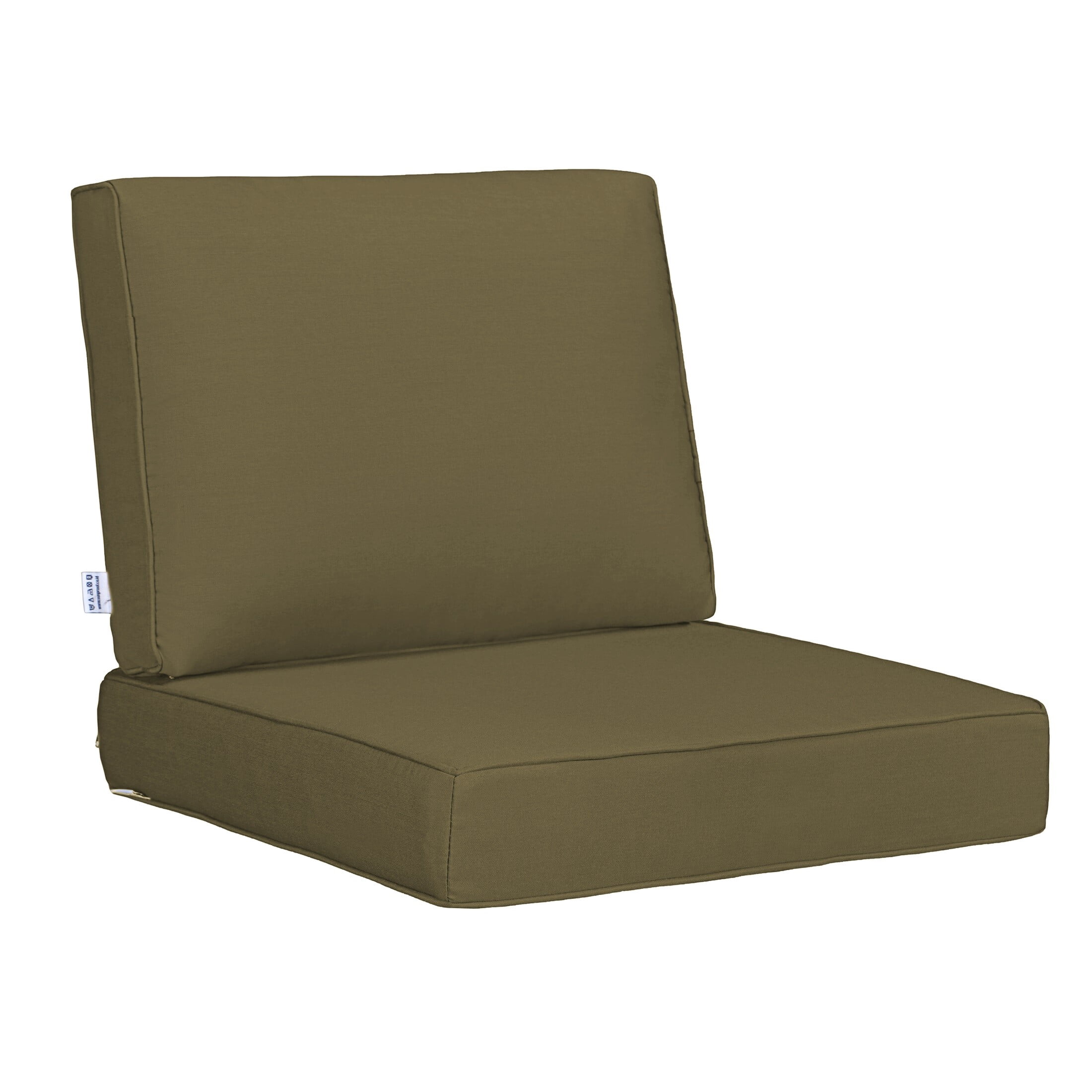 UIXE Outdoor Deep Seat Cushion Set, Patio Furniture Cushions & Back Pad, Water-Resistant Sectional Sofa Cushions for Bistro Chair - Brown