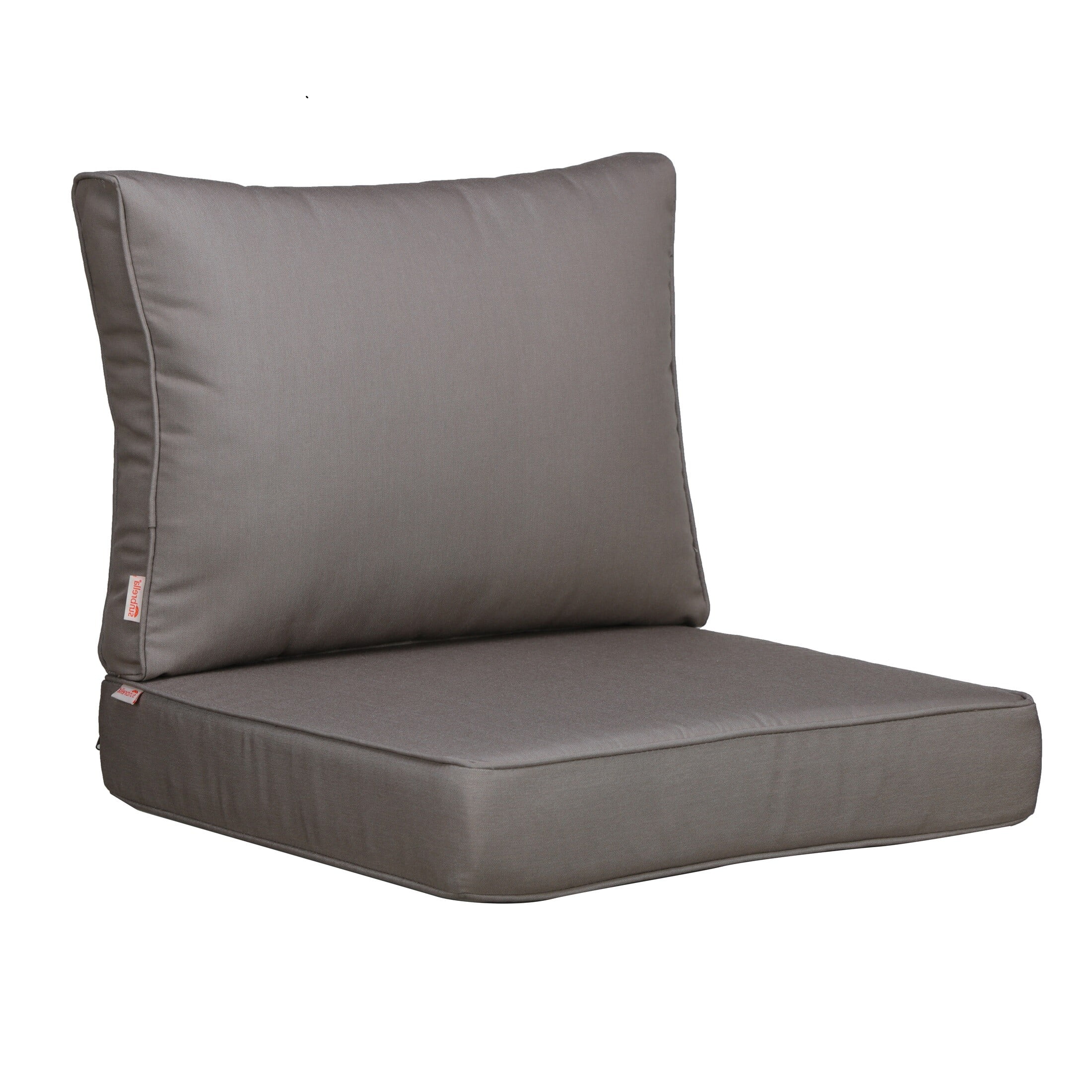 UIXE Outdoor Deep Seat Cushion Set with Sunbrella Slipcovers, Patio Furniture Cushions & Back Pad, Water-Resistant Backyard Sectional Sofa Cushions for Bistro Chair - Coffee