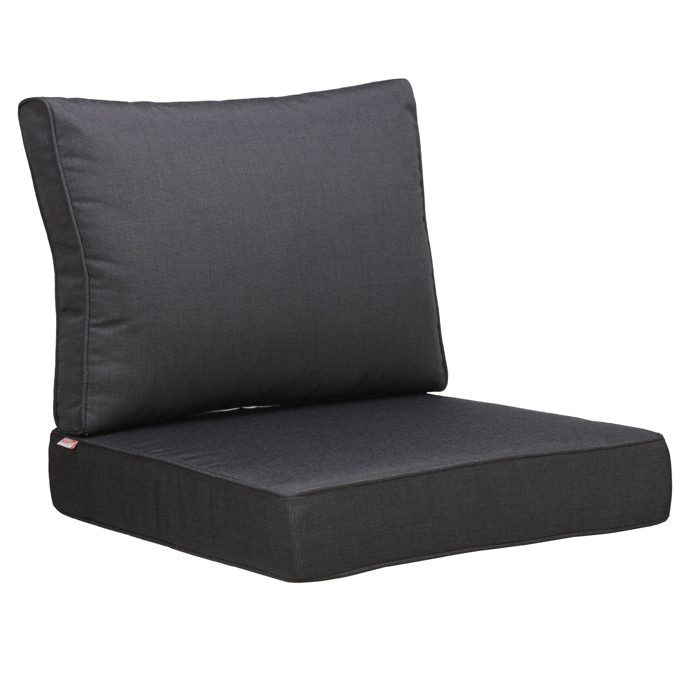 UIXE Outdoor Deep Seat Cushion Set with Sunbrella Slipcovers, Patio Furniture Cushions & Back Pad, Water-Resistant Backyard Sectional Sofa Cushions for Bistro Chair - Dark Grey