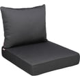 thumbnail image 1 of UIXE Outdoor Deep Seat Cushion Set with Sunbrella Slipcovers, Patio Furniture Cushions & Back Pillow, Water-Resistant Backyard Sectional Sofa Cushions for Bistro Chair - Dark Grey, 1 of 6