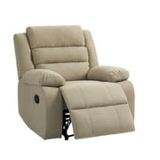 UIXE Recliner Chair Fabric Recliners Sofa with Armrests & Backrest for Living Room, Bedroom, Nursery Push Back Armchair for Adults, Beige