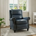 thumbnail image 1 of UIXE Recliner Chairs Faux Leather Push Back Recliners Upholstered Chairs for Living Room, Navy Blue, 1 of 6