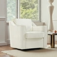 thumbnail image 1 of UIXE Swivel Accent Chair, Modern Round Barrel Arm Chair for Living Room, Bedroom, Comfy Club Reading Chairs for Adults, Chenille Beige, 1 of 8