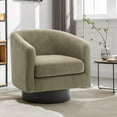 thumbnail image 1 of UIXE Swivel Accent Chair, Upholstered Corduroy Barrel Chair for Living Room, Small Single Sofa Bedroom Reading Seat, Camel, 1 of 8