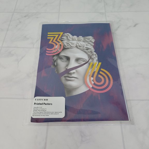 UJJTCRH Printed posters, Set of 5 Retro Aesthetic Art Prints for Room Decor