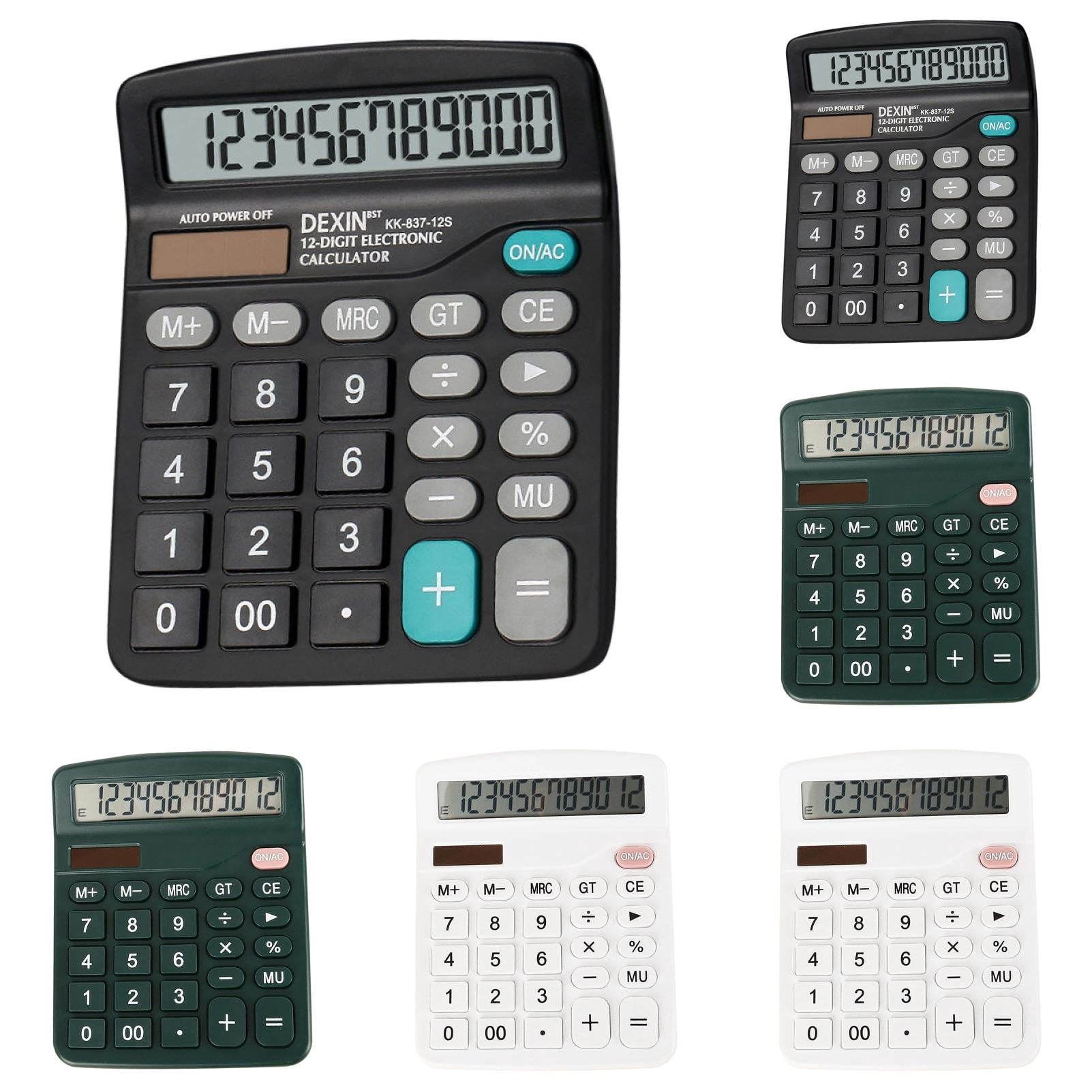 UJMNHYGT Commercial 12 Digit Large Desktop Calculator with LCD Display, Giant Responsive Buttons Solar and Battery Powered, Dual Power Desk Calculator for Home Office Accounting Finance School