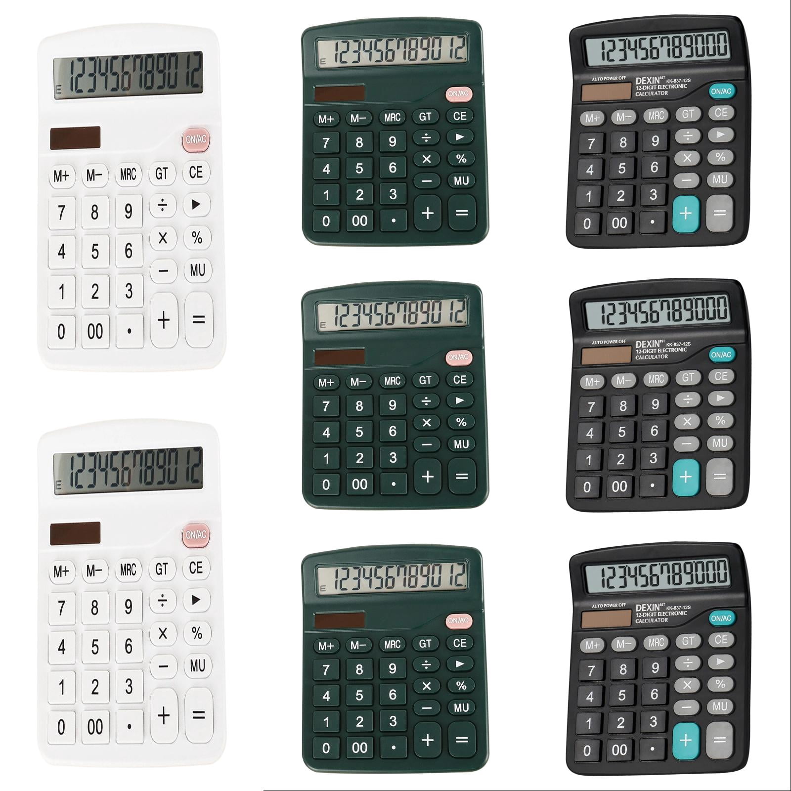 UJMNHYGT Commercial 12 Digit Large Desktop Calculator with LCD Display, Giant Responsive Buttons Solar and Battery Powered, Dual Power Desk Calculator for Home Office Accounting Finance School