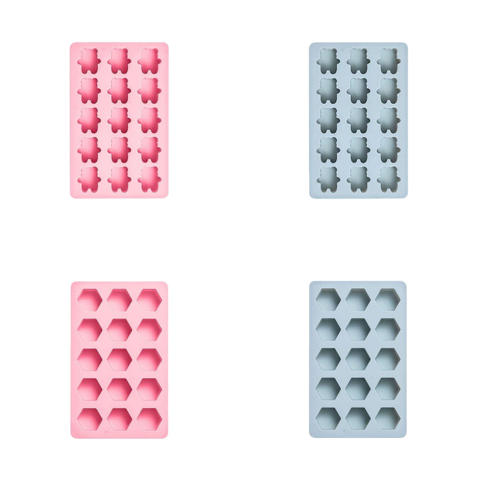 UJMNHYGT Ice Cube Trays Easy Release, Flexible Silicone Ice Cube Molds with Removable Lid, Reusable Freezer Ice Trays Stackable for BPA Free