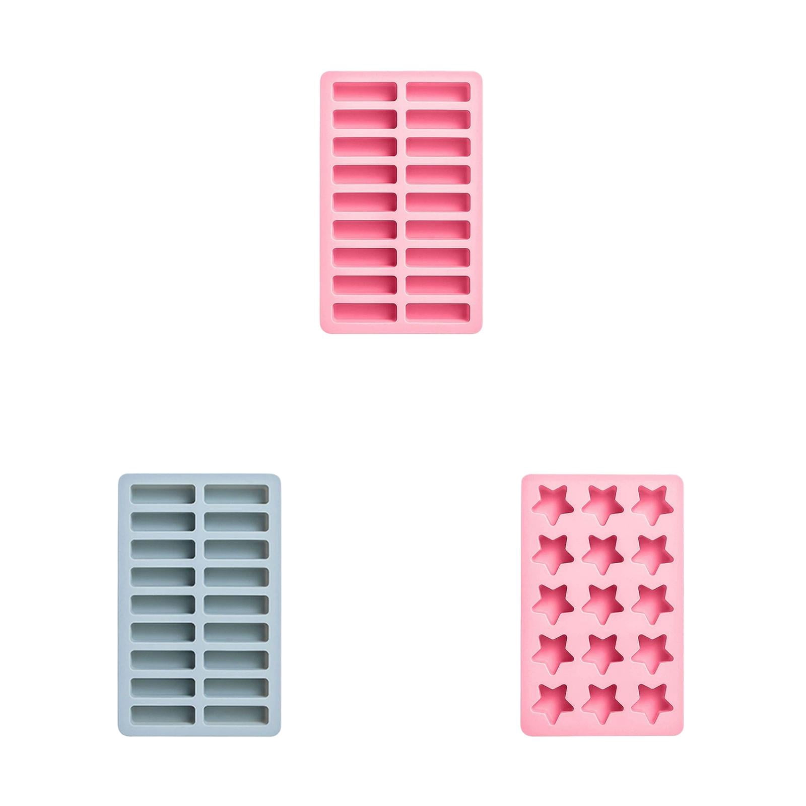 UJMNHYGT Ice Cube Trays Easy Release, Flexible Silicone Ice Cube Molds with Removable Lid, Reusable Freezer Ice Trays Stackable for BPA Free