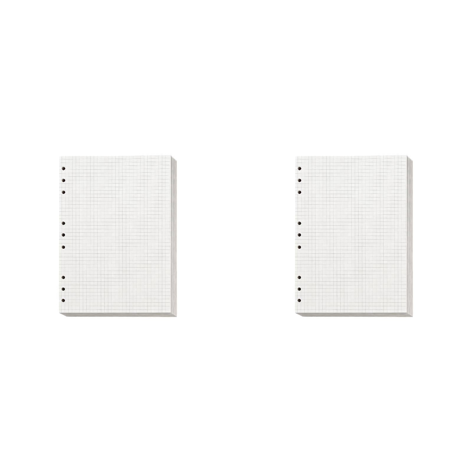 UJMNHYGT Loose Leaf Paper 45 Sheets Wide Ruled 7.09x10.24 Inch, Bulk Office Filler Sheets 9 Hole Punched, Wide Ruled Notebook Paper for 9 Ring Binder