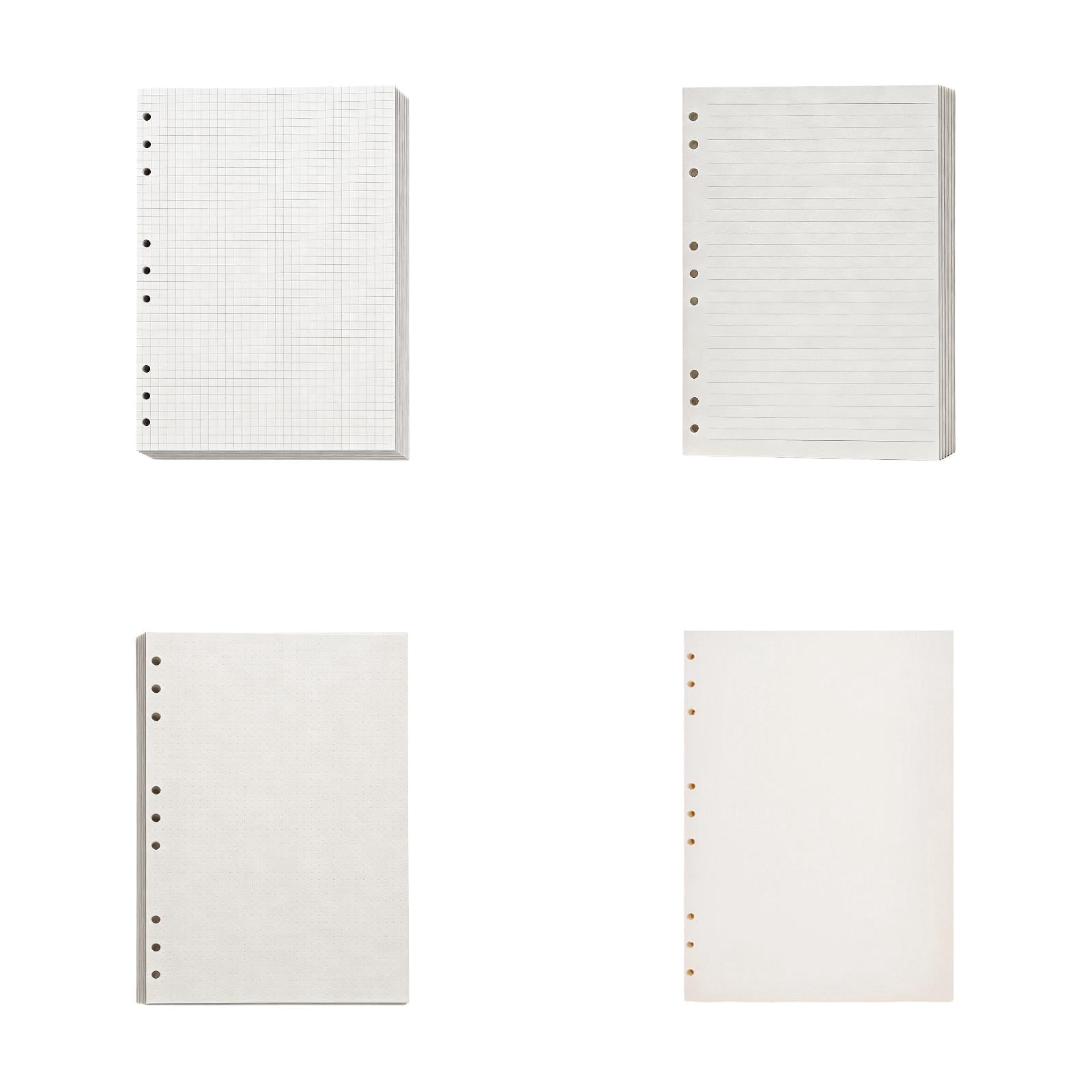 UJMNHYGT Loose Leaf Paper 45 Sheets Wide Ruled 7.09x10.24 Inch, Bulk Office Filler Sheets 9 Hole Punched, Wide Ruled Notebook Paper for 9 Ring Binder