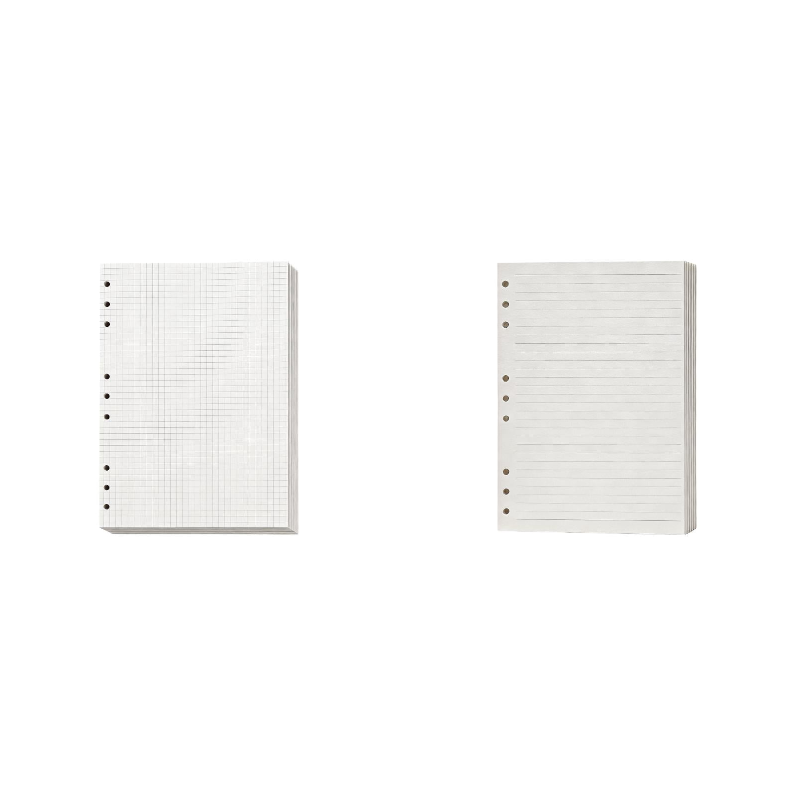 UJMNHYGT Loose Leaf Paper 45 Sheets Wide Ruled 7.09x10.24 Inch, Bulk Office Filler Sheets 9 Hole Punched, Wide Ruled Notebook Paper for 9 Ring Binder