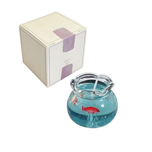 UJMNHYGT Mini Bubble Fish Tank Candle 2026 Cute Home Decor, Handmade Gel Wax Bubble Fish Tank Candle Scented Ocean Theme, Desktop Office Ornament Relaxing Gift Decorative Candlestick