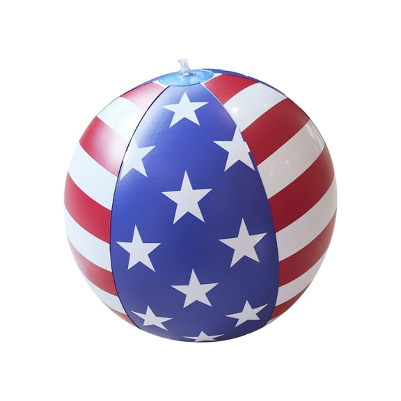 UJMNHYGT Patriotic Beach Balls 15.74 Inch, Inflatable Ball Filled with Stars Confetti Red White Blue, 4th of July Summer Swimming Pool Party Supply, 250th Anniversary Beach Pool Toys Games