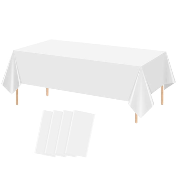 UJMNHYGT Table Cloth Disposable 53.94x107.87 Inch, Rectangular Table Cloths Leakproof Sturdy Cover for Party Picnic Wedding Decorative Tablecloths