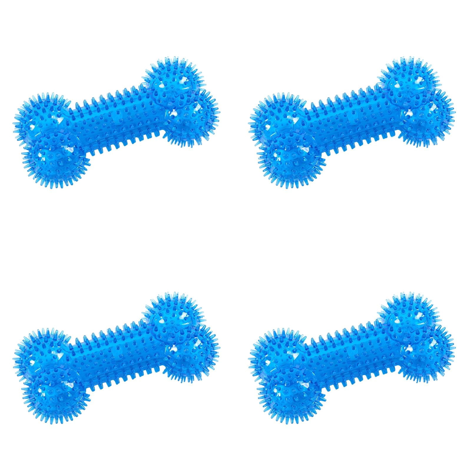 UJMNHYGT Squeaky Dog Chew Toy Tough Durable Rubber Bone with Toothbrush, Indestructible for Aggressive Chewers Large Medium Small Breed Teeth Cleaning for Training Playing