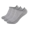thumbnail image 1 of UJNDER 3-Pack Men's No Show Boat Socks Large Size Breathable Comfort Athletic Low Cut Socks Grey, 1 of 2