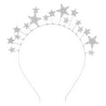thumbnail image 1 of UJNDER 3D Star Pearl Headband Alloy Five Pointed Star Hair Accessory for Special Celebrations Silver, 1 of 4