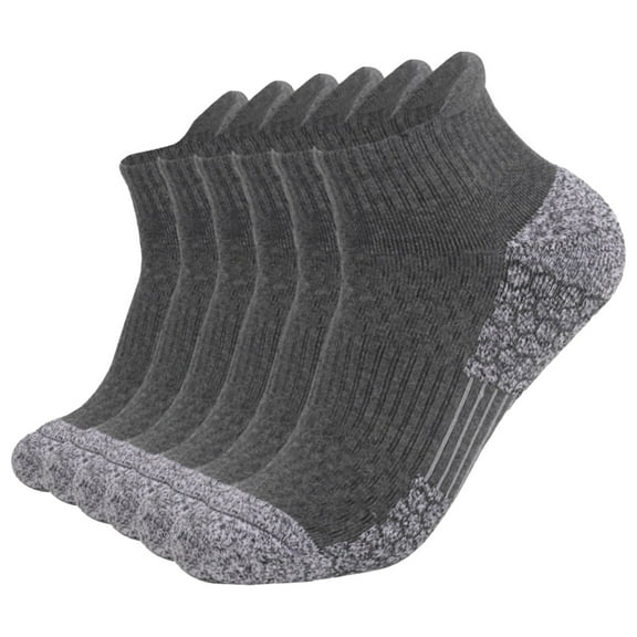 UJNDER 6-Pack Women's Hiking Crew Socks Cushioned Trekking Sports Socks Wicking Dark Gray