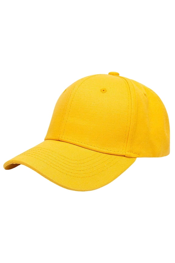 Adjustable Washed Denim Baseball Visor for Casual Everyday Wear Unisex Splice Trucker Hat for All Seasons Yellow