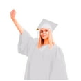 thumbnail image 1 of UJNDER Adult Unisex Graduation Gown Set College and High School Robe with Cap and Tassel for Women White 39, 1 of 9