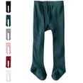 thumbnail image 1 of UJNDER Baby Girls Soft Organic Cotton Tights Stretchy Comfortable Full Length Pants for Daily Wear Toddler Leggings,Green,0-9 Months, 1 of 3