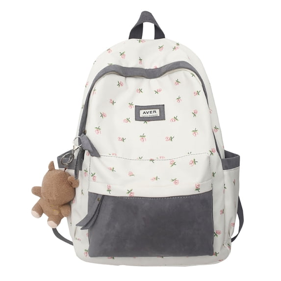 UJNDER Backpack for School Designer Style Large Capacity Winter Backpack, Version with for College Students Bookbag for Girls Ages 10-18 Grey,One Size