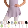 thumbnail image 1 of UJNDER Ballet Skirt Girls Dance Skirt Ballet Practice Wrap Side Slit Elastic Waist Shaping Tutu for Performance and Class Skirts for Girls 02_Light Purple,5-8 Years, 1 of 6