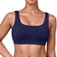 thumbnail image 1 of UJNDER Bikini Tops for Women Athletic Sports Bra Style Swimsuit Top with Full Coverage for Swim Womens Swim Tops Navy XXL, 1 of 6