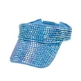 thumbnail image 1 of UJNDER Bling Rhinestones Sport Hats Adjustable Summer Cap Visor Caps for Unisex Outdoor Activities and Fashionable Wear Sky Blue, 1 of 6