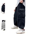 thumbnail image 1 of UJNDER Boy's Casual Athletic Lightweight Ice Silk Trousers for Big Kids Daily Wear Boys Sweatpants,Black,9-10 Years, 1 of 5